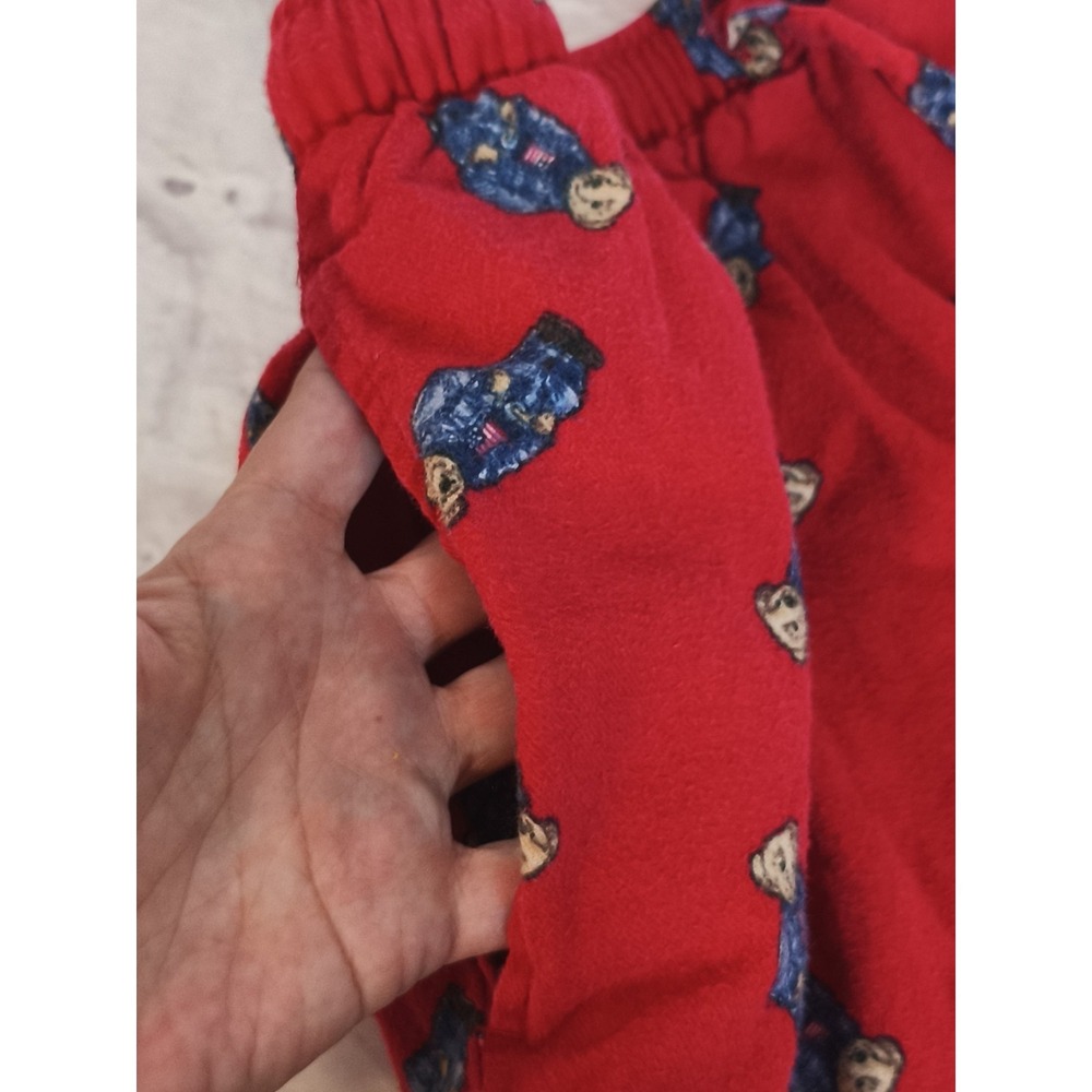 Polo Ralph Lauren Polo Bear PJ Pajama Pants Bear wearing American Flag logo sz L - Picture 8 of 8